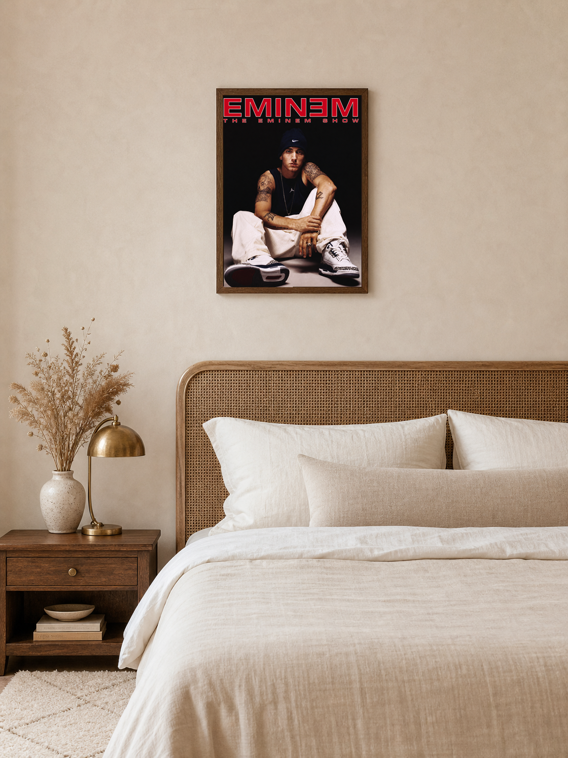 Eminem The Eminem Show Poster Wall Art Print - dark wood framed
