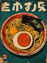 Vintage Japanese Ramen Wall Art Print