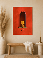 Minimalist Reader in Window Wall Art Print - unframed mockup