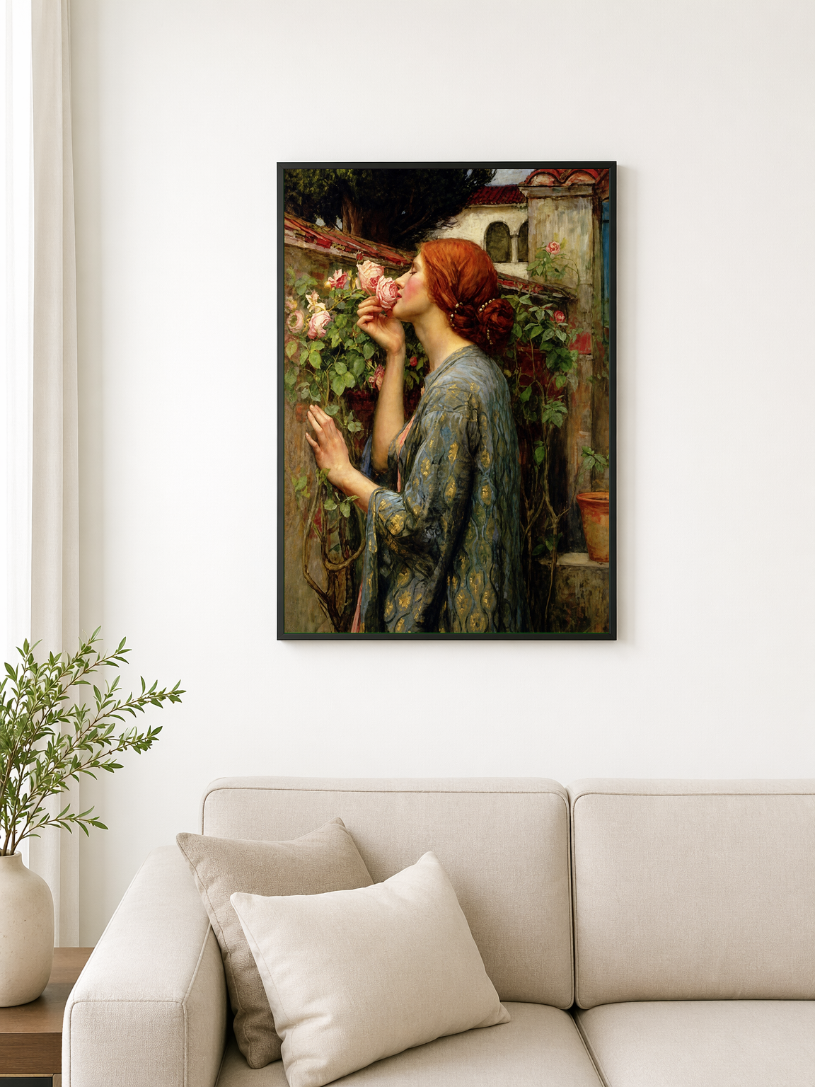 The Soul of the Rose Wall Art Print - black framed