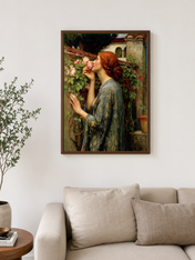 The Soul of the Rose Wall Art Print - dark wood framed