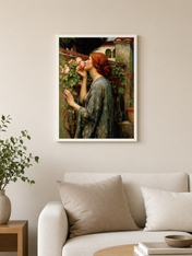 The Soul of the Rose Wall Art Print - white framed