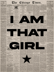 I Am That Girl Typography Wall Art Print - unframed