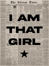 I Am That Girl Typography Wall Art Print