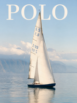 Polo Sailboat Wall Art Print on Calm Blue Water