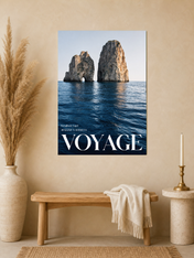 Voyage Capri Sea Stack Wall Art Print - unframed mockup