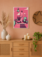 The Truman Show Retro Wall Art Print Poster - white framed