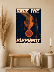 Cage the Elephant Cold Retro Wall Art Print - unframed mockup