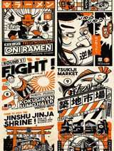 Tokyo Ramen Comics Wall Art Print