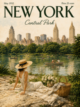 New York Central Park 1932 Wall Art Print