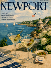 Newport Yacht Club Coastal Wall Art Print - unframed