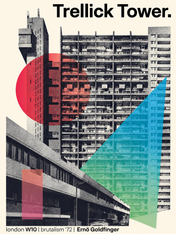 Trellick Tower Brutalist Wall Art Print - unframed