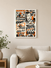 Tokyo Ramen Comics Wall Art Print - white framed