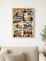 Tokyo Ramen Comics Wall Art Print - wood framed poster