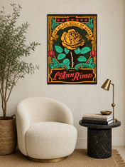 LeAnn Rimes Vintage Concert Wall Art Print - black framed