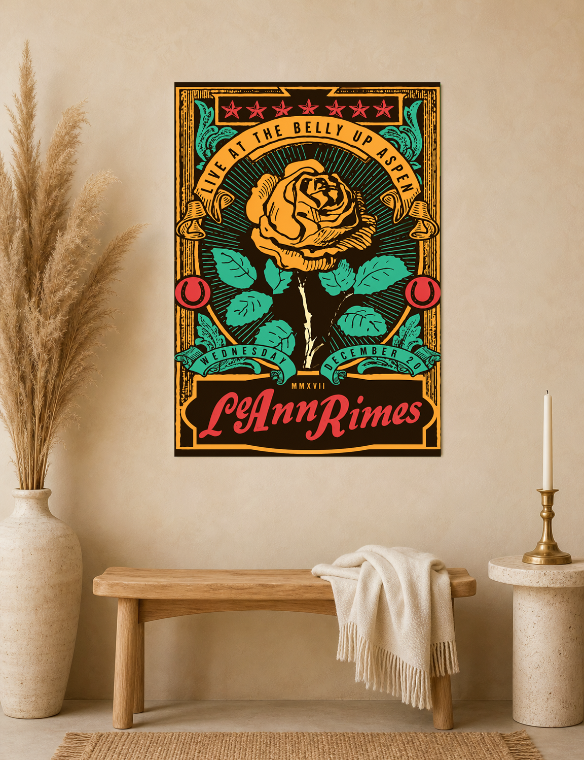 LeAnn Rimes Vintage Concert Wall Art Print - unframed mockup