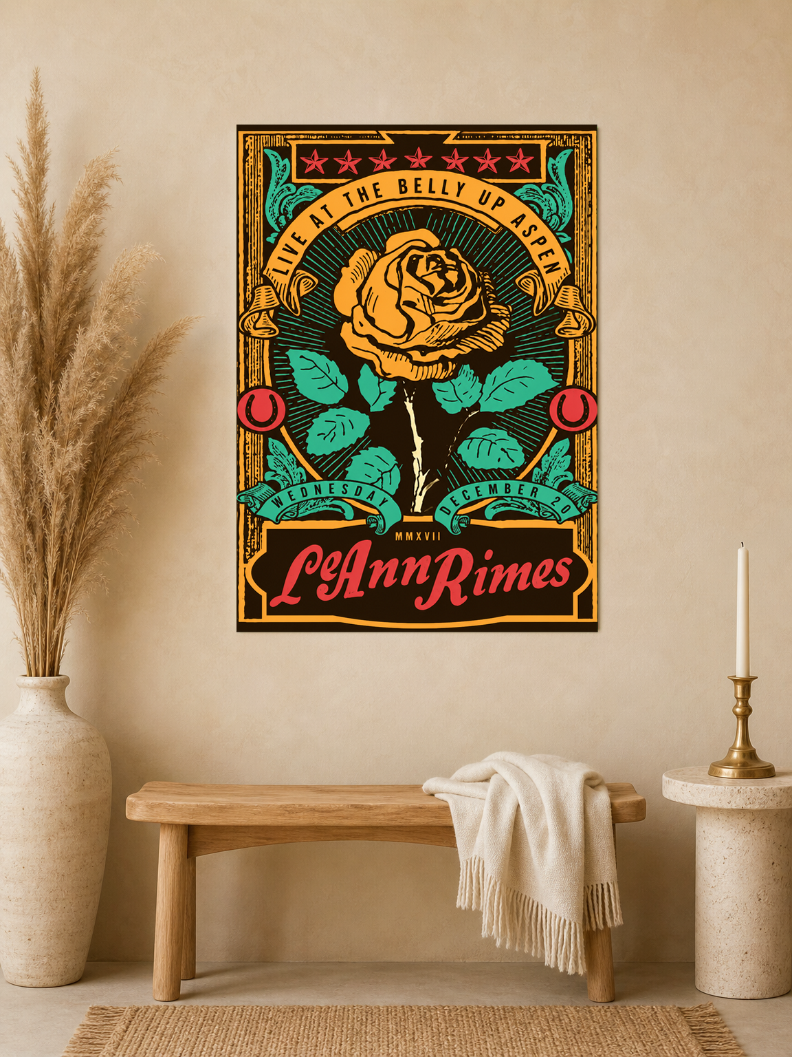 LeAnn Rimes Vintage Concert Wall Art Print - unframed mockup
