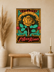 LeAnn Rimes Vintage Concert Wall Art Print - unframed mockup