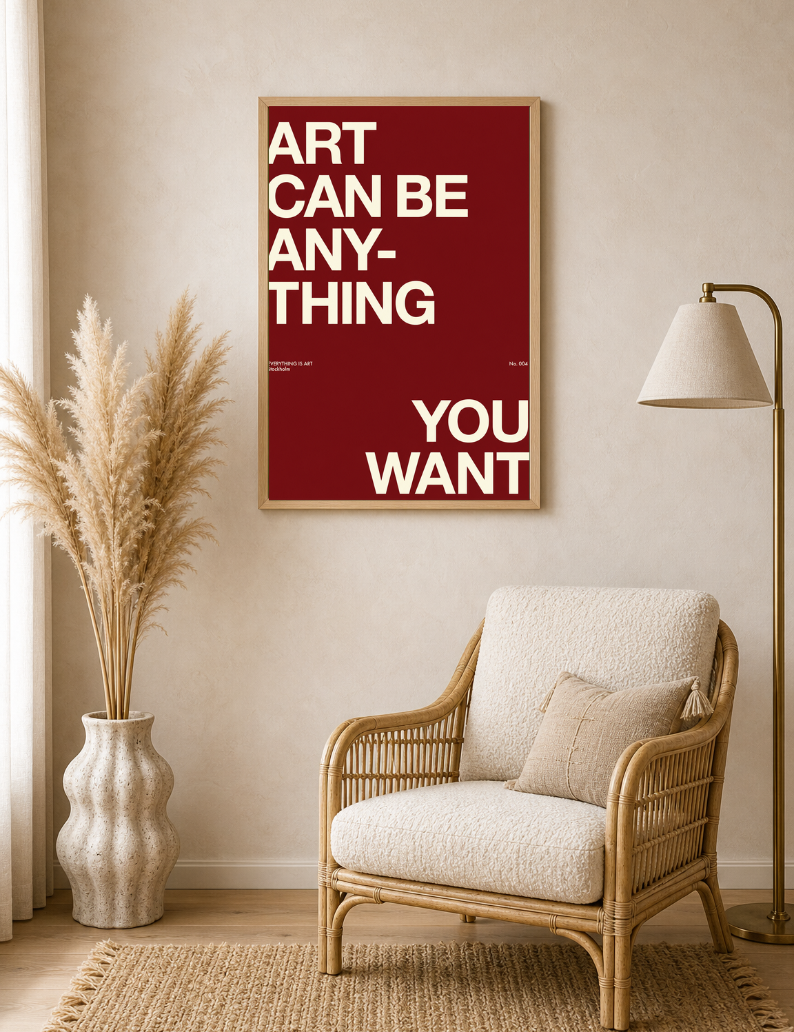 Art Can Be Anything You Want Wall Art Print - wood framed poster