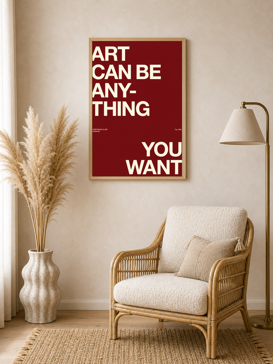 Art Can Be Anything You Want Wall Art Print - wood framed poster