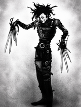 Gothic Scissor-Hand Figure Wall Art Print