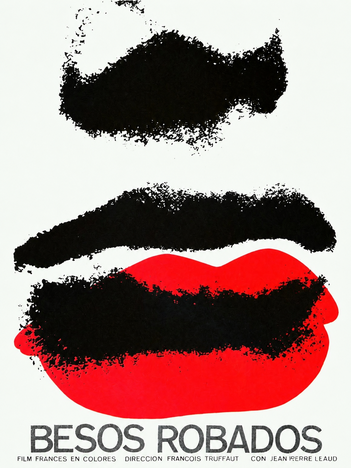 Besos Robados Minimal Lips Wall Art Print - unframed