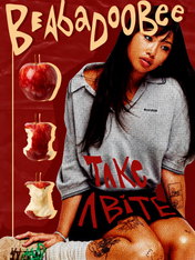Indie Pop Portrait Wall Art Print "Take A Bite" - unframed
