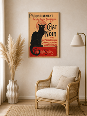Le Chat Noir Vintage French Wall Art Print - wood framed poster