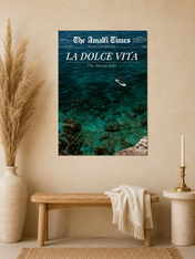 La Dolce Vita Amalfi Coast Wall Art Print - unframed mockup