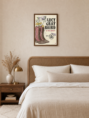 Lucy Gray Baird & The Covey Wall Art Print - dark wood framed