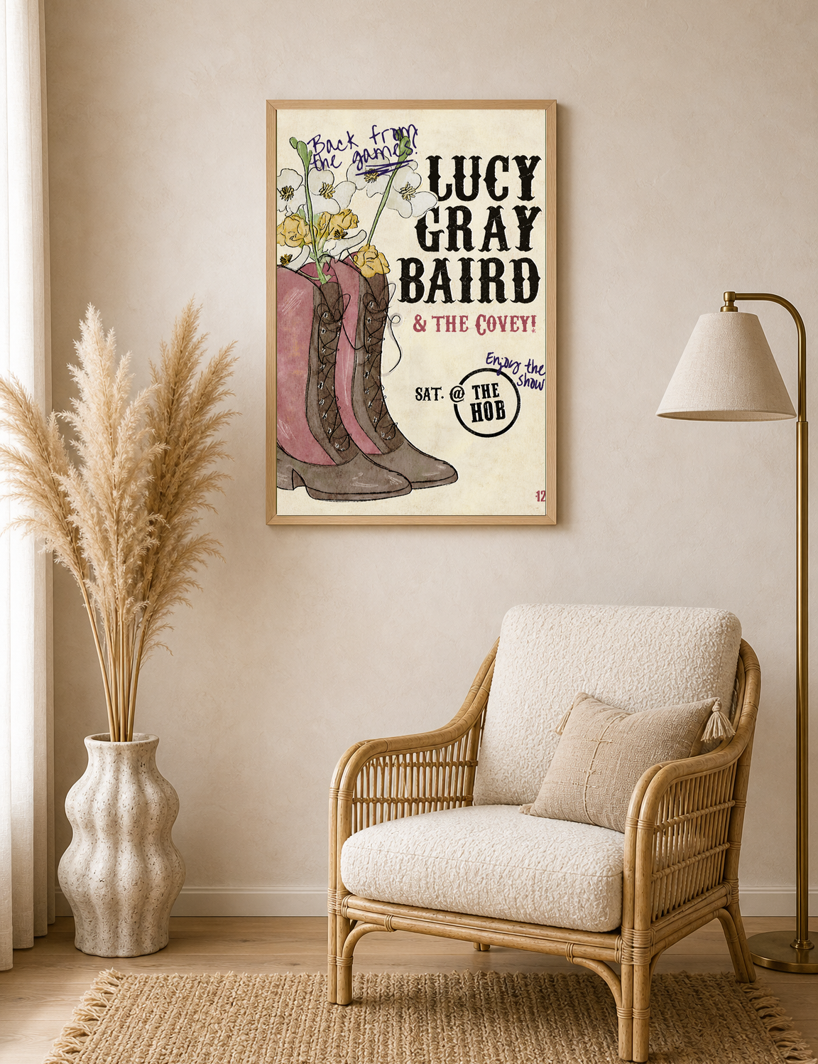 Lucy Gray Baird & The Covey Wall Art Print - wood framed poster
