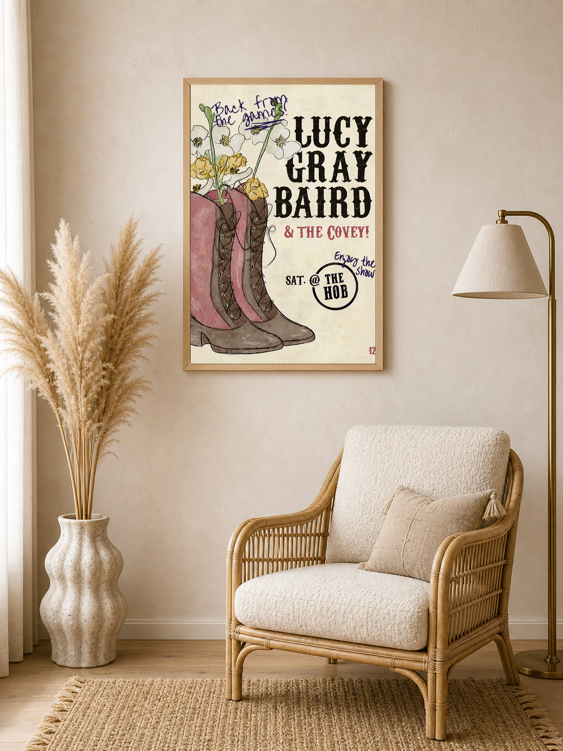 Lucy Gray Baird & The Covey Wall Art Print - wood framed poster