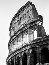 Black and White Colosseum Rome Wall Art Print