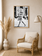 Chic Shopping City Wall Art Print - wood framed poster