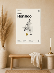 Cristiano Ronaldo Minimalist Wall Art Print - unframed mockup