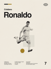 Cristiano Ronaldo Minimalist Wall Art Print - unframed