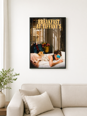 Breakfast at Tiffany's Movie Poster Wall Art Print - black framed
