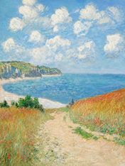 Coastal Cliff Path Seascape Wall Art Print - unframed