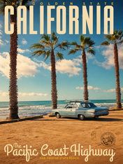 California Pacific Coast Highway Wall Art Print - unframed