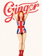 Ginger Union Jack Pop Art Wall Art Print