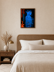 Perfect Blue Anime Wall Art Print Poster - dark wood framed