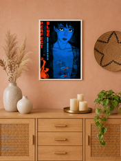 Perfect Blue Anime Wall Art Print Poster - white framed