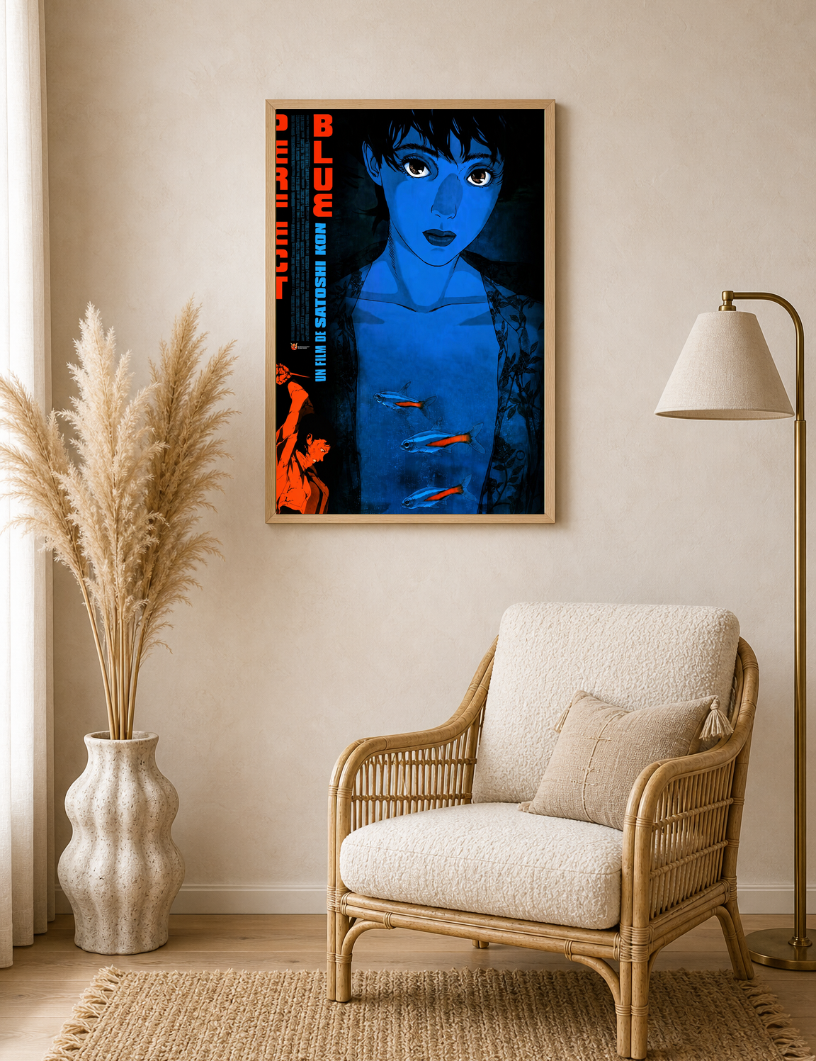 Perfect Blue Anime Wall Art Print Poster - wood framed poster