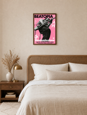 Beabadoobee Beatopia Concert Poster Wall Art Print - dark wood framed