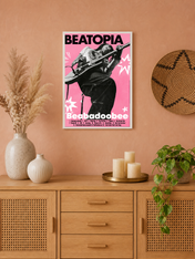 Beabadoobee Beatopia Concert Poster Wall Art Print - white framed