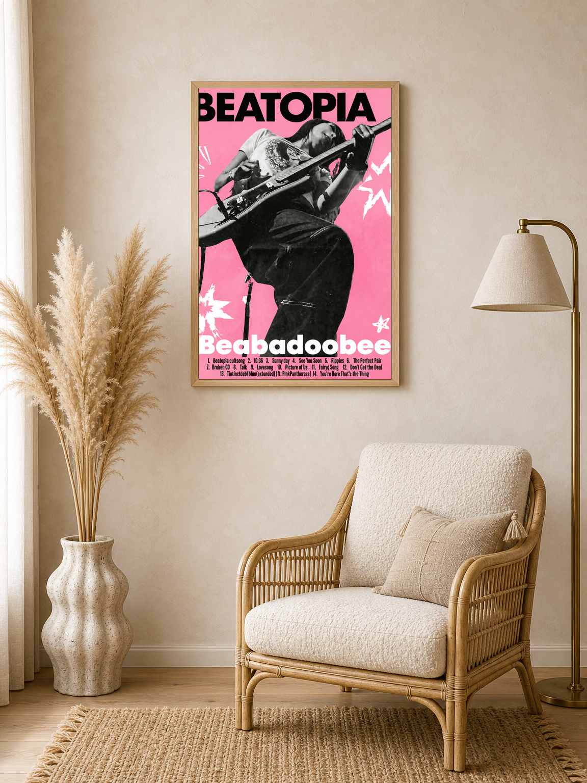 Beabadoobee Beatopia Concert Poster Wall Art Print - wood framed poster