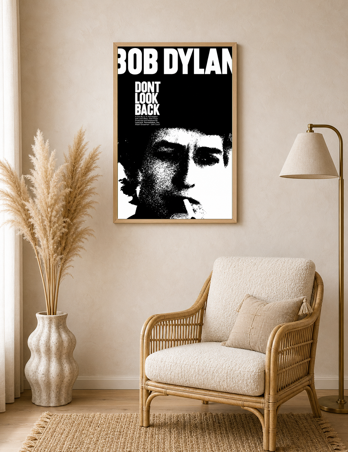 Bob Dylan Dont Look Back Poster Wall Art Print - wood framed poster