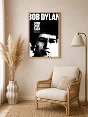 Bob Dylan Dont Look Back Poster Wall Art Print - wood framed poster