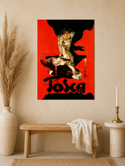 Vintage Tosca Opera Poster Wall Art Print - unframed mockup