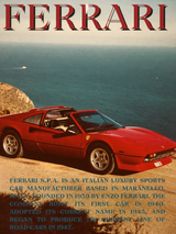 Vintage Ferrari Coastal Drive Wall Art Print